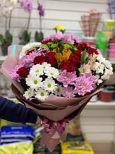Букет цветов из:  Розы, Хризантемы и Альстромерии #REPLACE_PRED# Раздолье Новгородская область